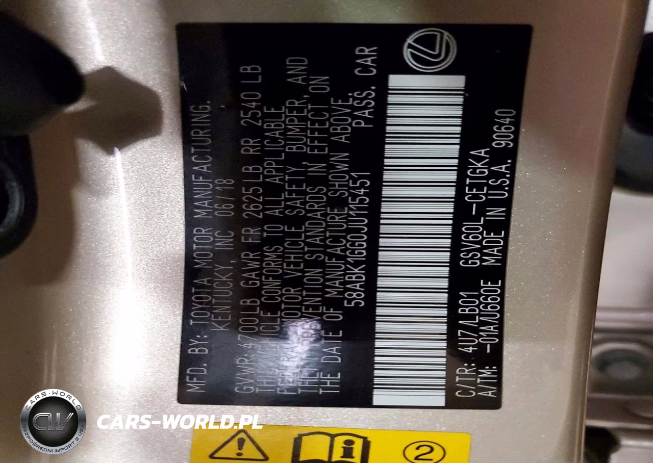 2018 Lexus Es 350 VIN:58ABK1GG0JU115451 - 12