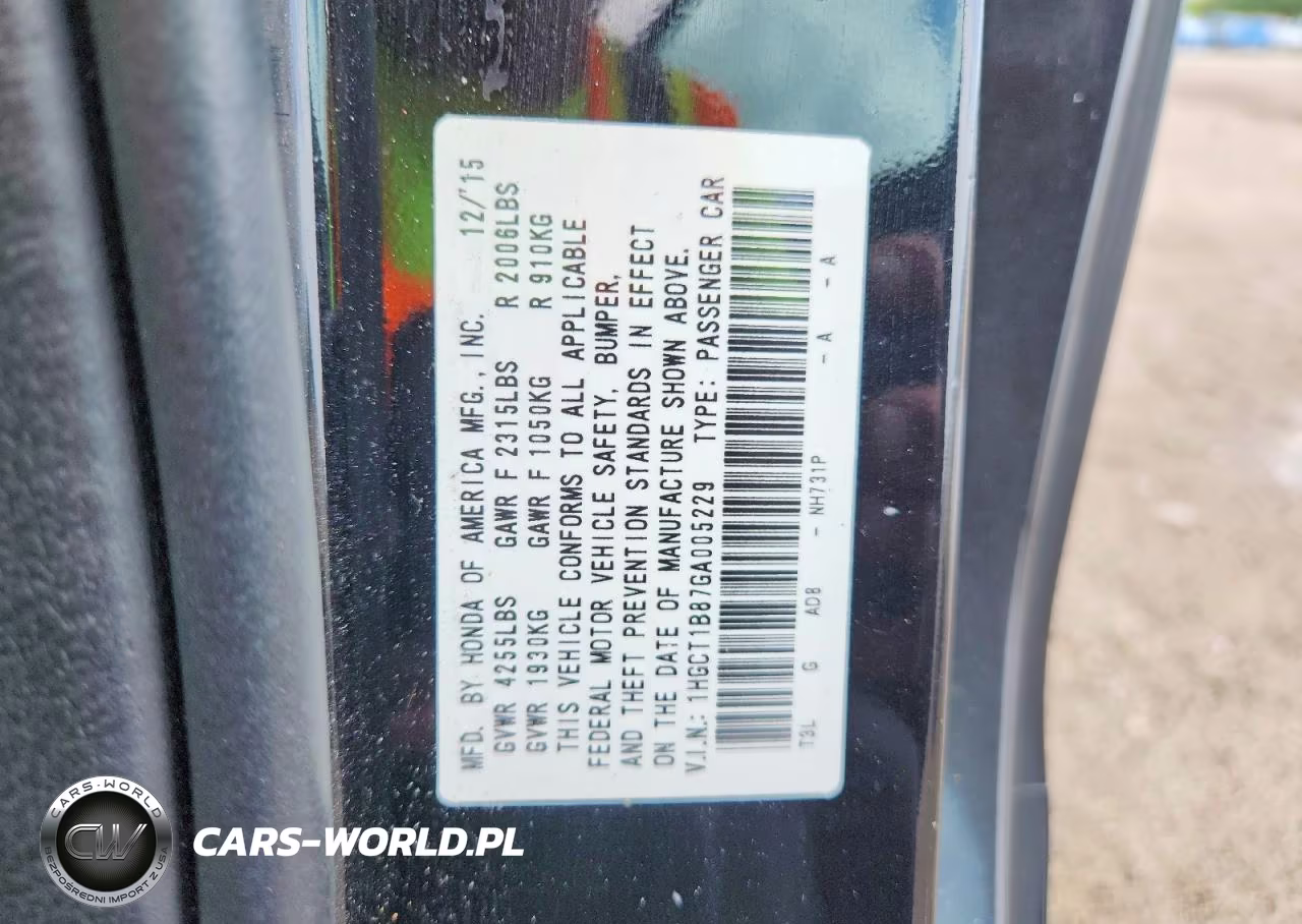 2016 Honda Accord Exl VIN:1HGCT1B87GA005229 - 12