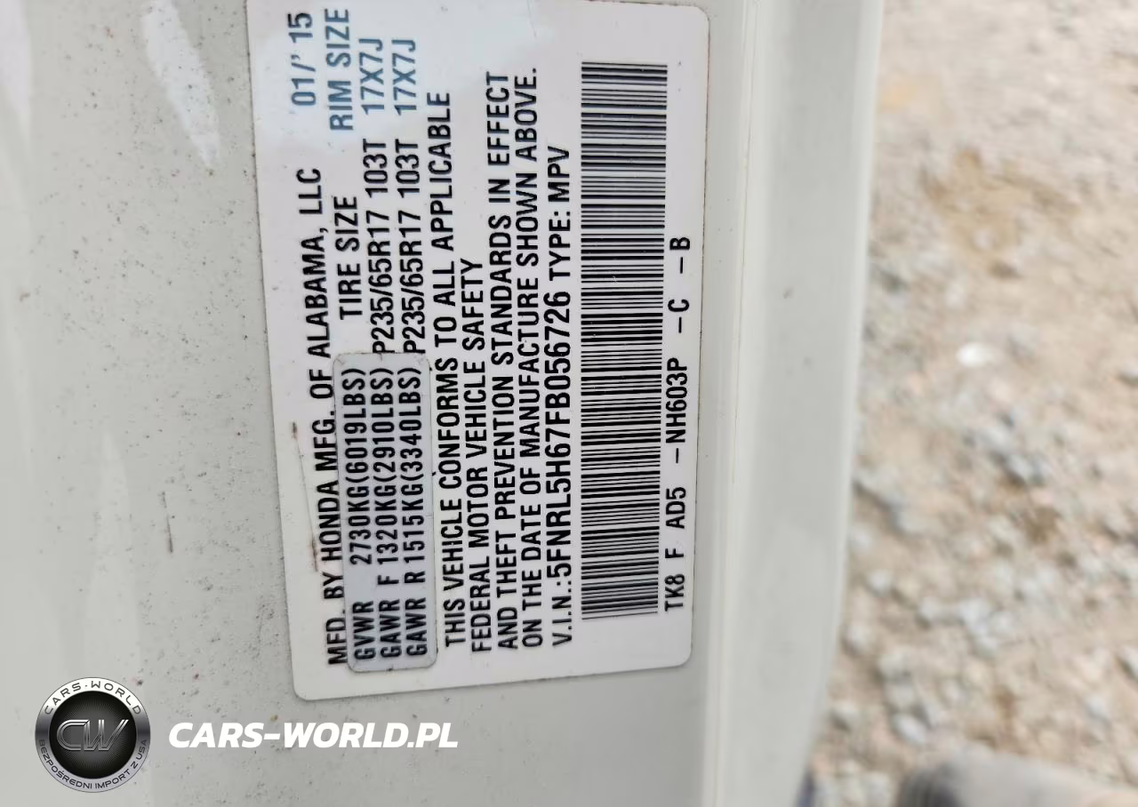 2015 Honda Odyssey Exl VIN:5FNRL5H67FB056726 - 13
