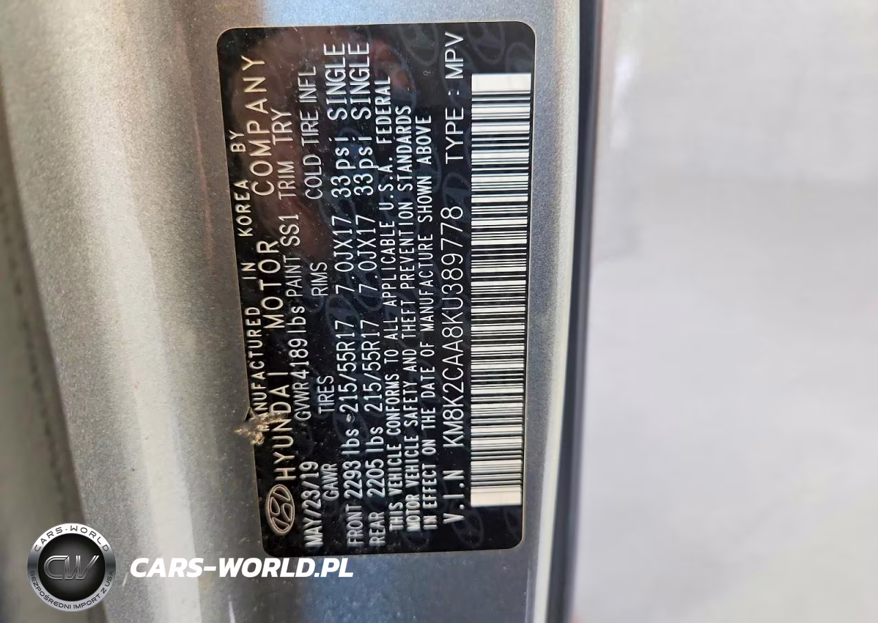 2019 Hyundai Kona Sel VIN:KM8K2CAA8KU389778 - 13