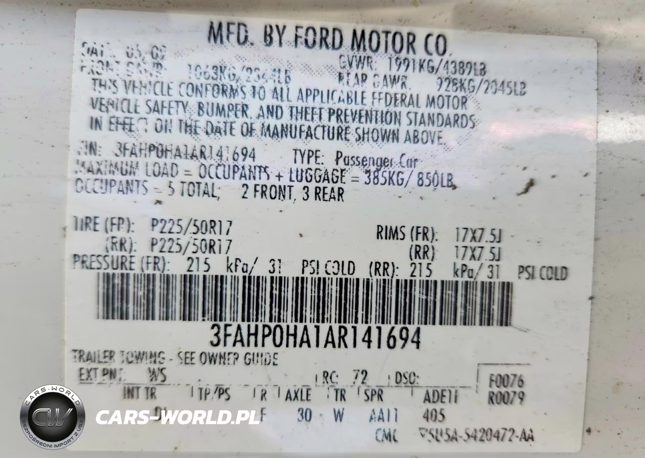 2010 Ford Fusion Se VIN:3FAHP0HA1AR141694 - 13