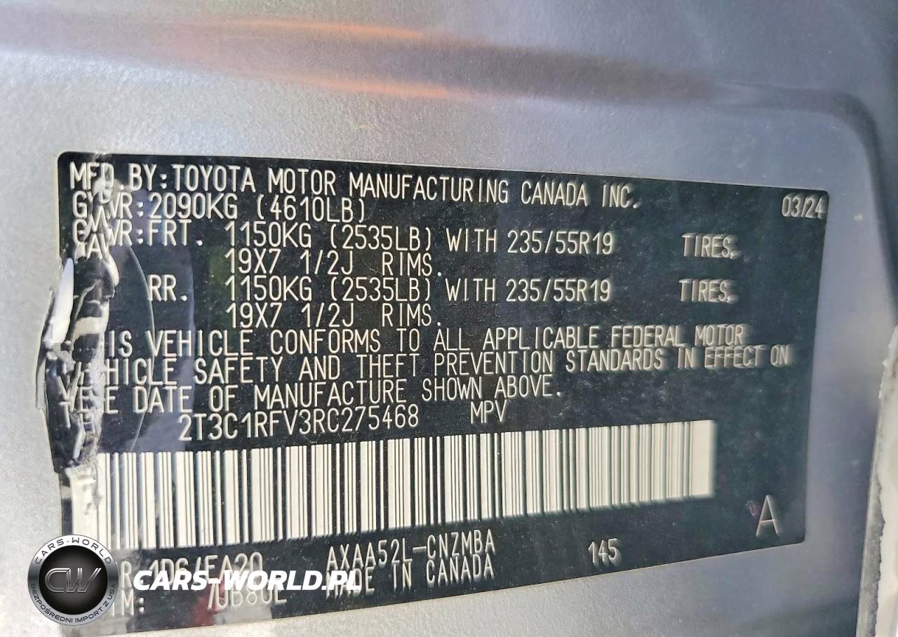 2024 Toyota Rav4 Xle Premium VIN:2T3C1RFV3RC275468 - 13