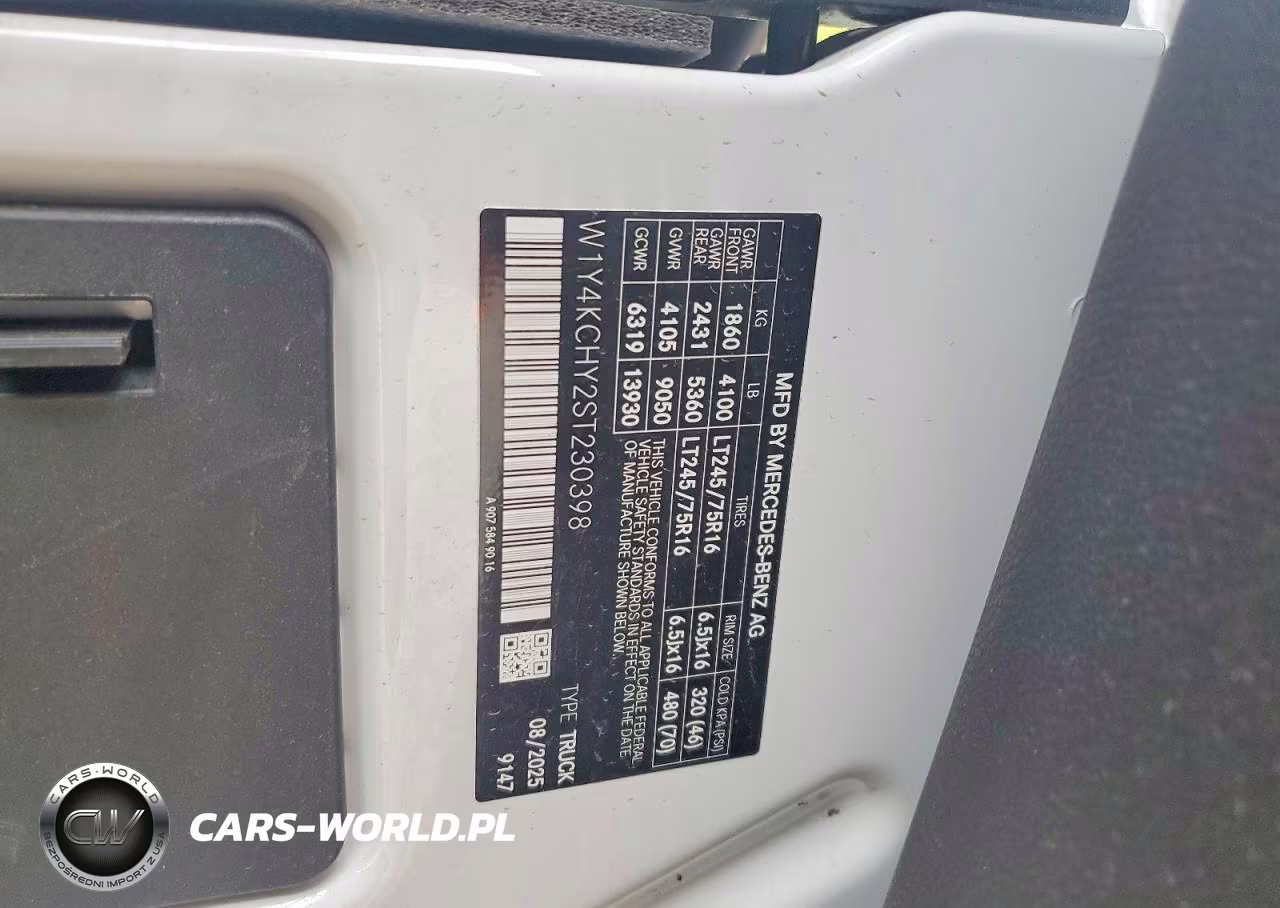 2025 Mercedes Benz Sprinter 2500 Delivery Van VIN:W1Y4KCHY2ST230398 - 13
