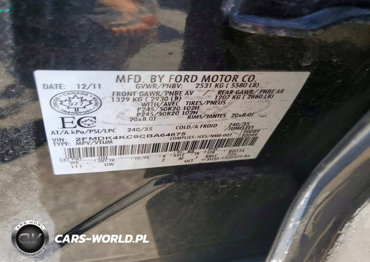 2012 Ford Edge Limited VIN:2FMDK4KC9CBA64675 - 13
