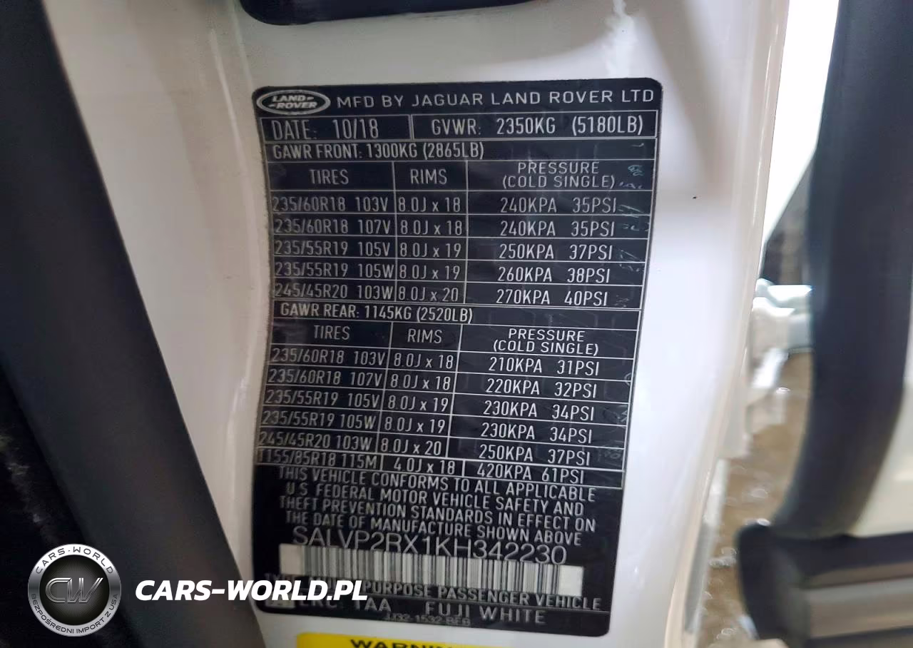 2019 Land Rover Range Rover Evoque Se VIN:SALVP2RX1KH342230 - 14