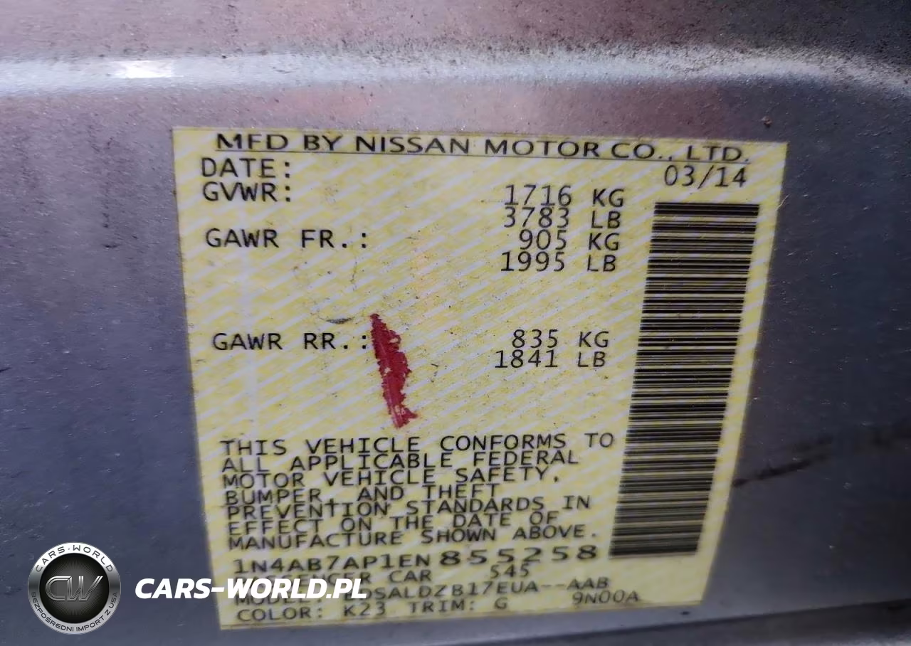 2014 Nissan Sentra Sv VIN:1N4AB7AP1EN855258 - 12