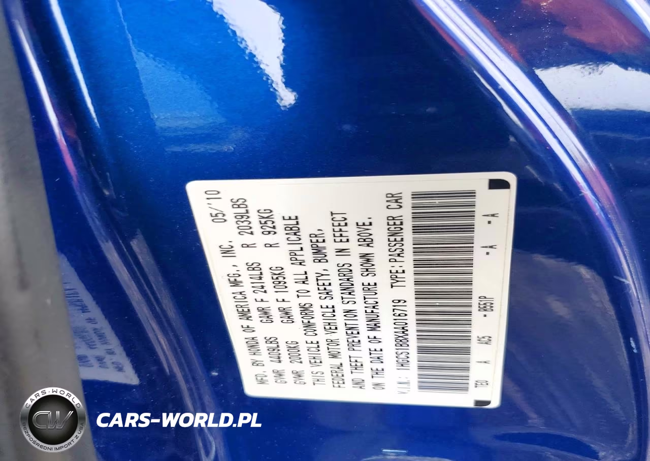 2010 Honda Accord Exl VIN:1HGCS1B8XAA016719 - 12