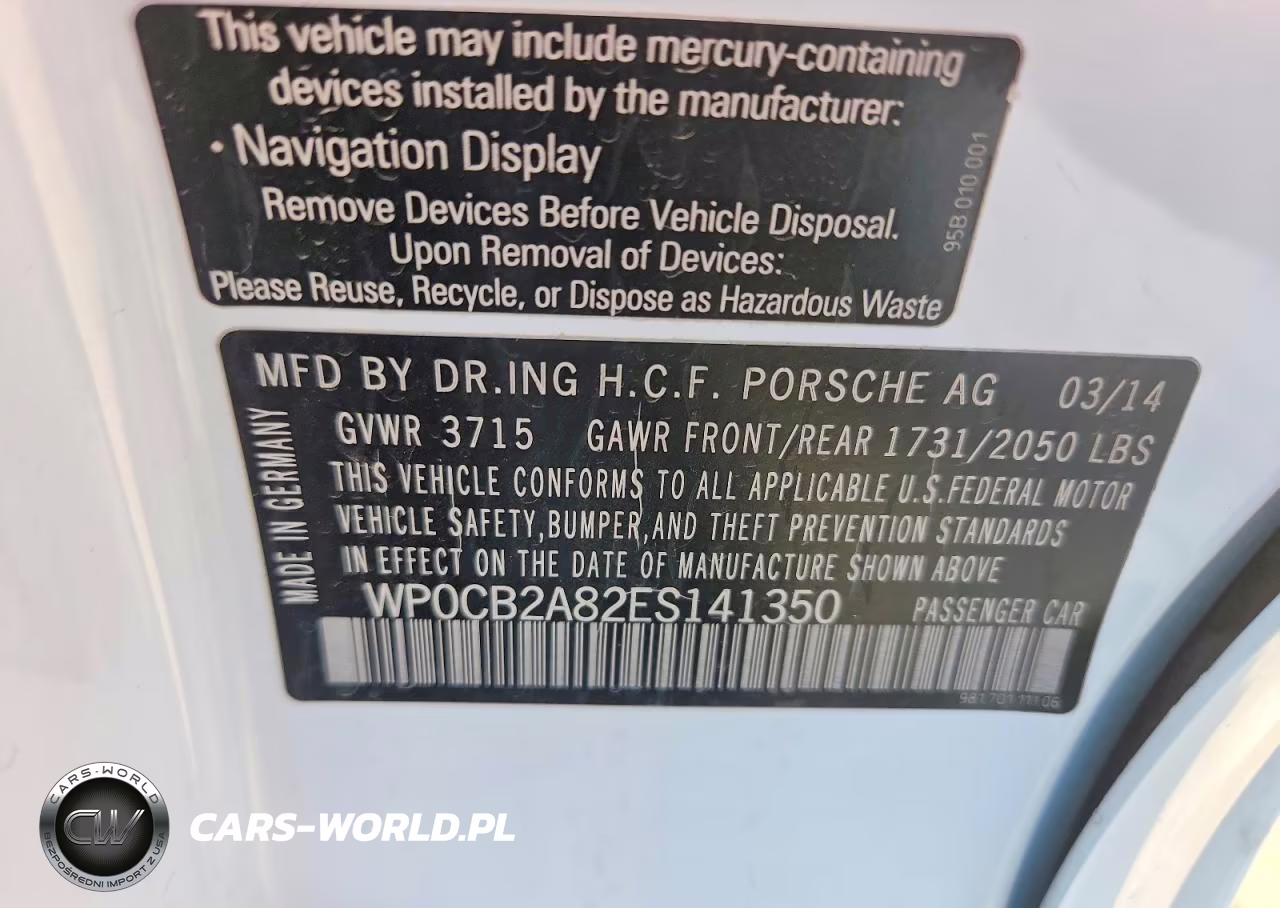 2014 Porsche Boxster S VIN:WP0CB2A82ES141350 - 12