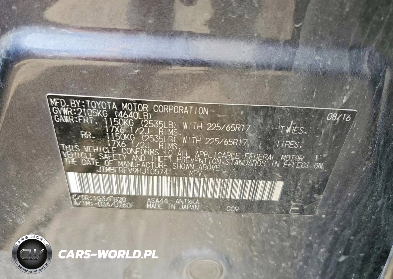 2017 Toyota Rav4 Le VIN:JTMBFREV9HJ105741 - 12