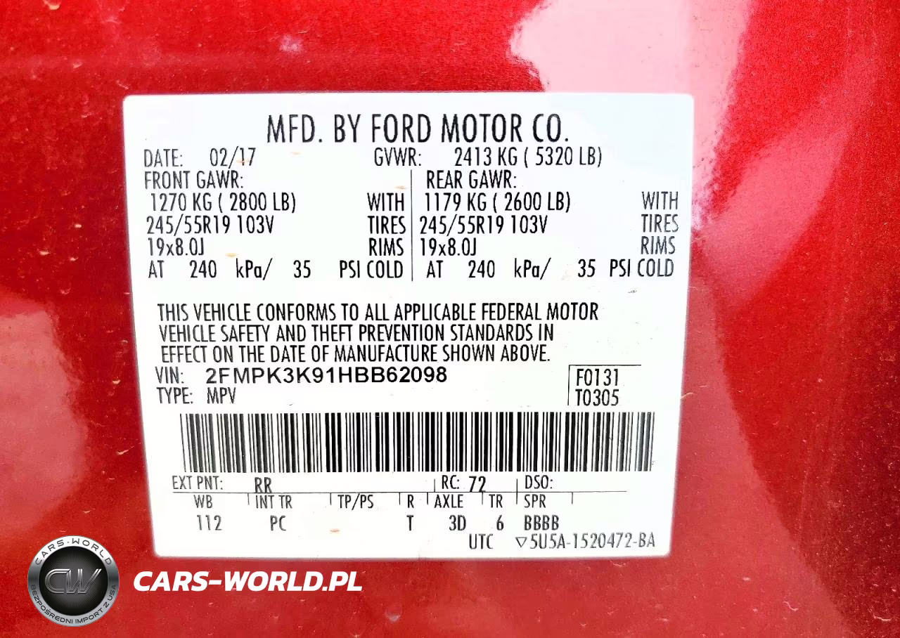 2017 Ford Edge Titanium VIN:2FMPK3K91HBB62098 - 12