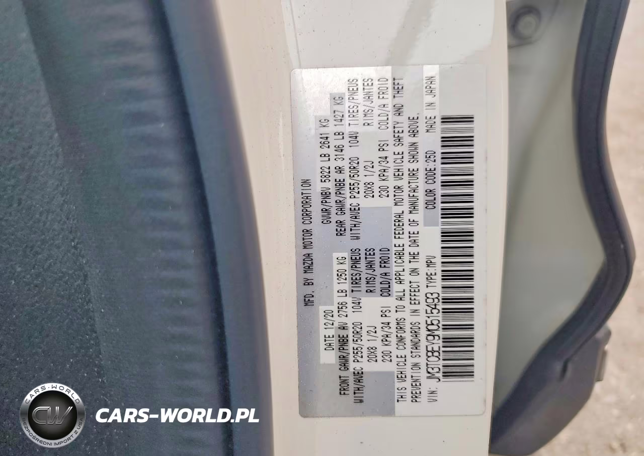 2021 Mazda Cx-9 Signature VIN:JM3TCBEY9M0515493 - 13