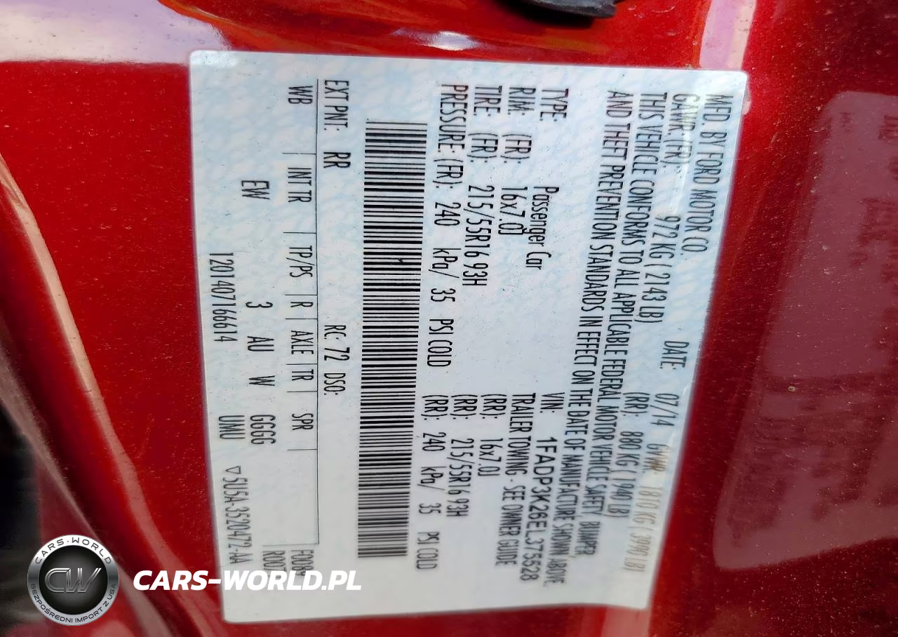 2014 Ford Focus Se VIN:1FADP3K26EL375528 - 12