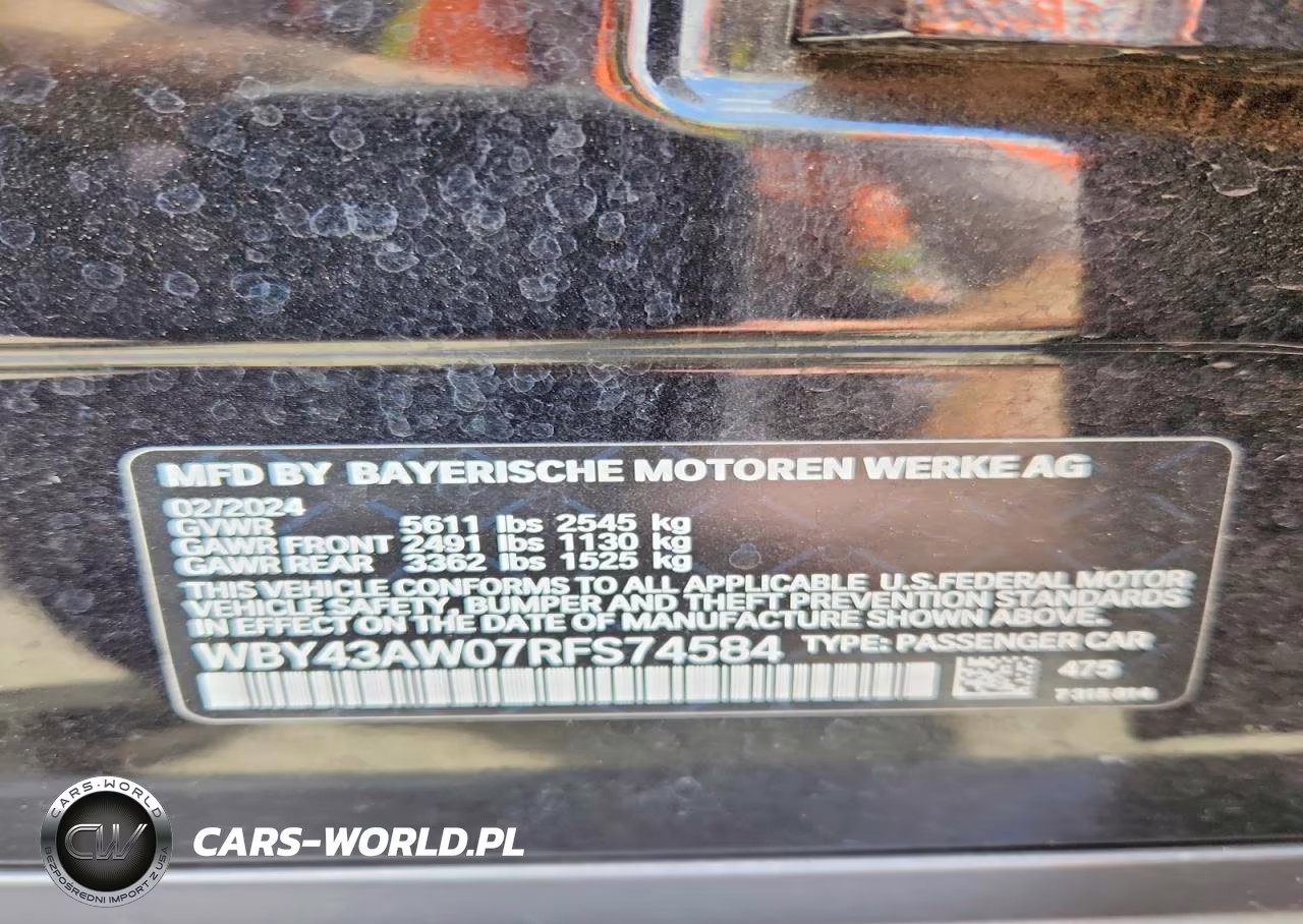 2024 BMW I4 Edrive 35 VIN:WBY43AW07RFS74584 - 12