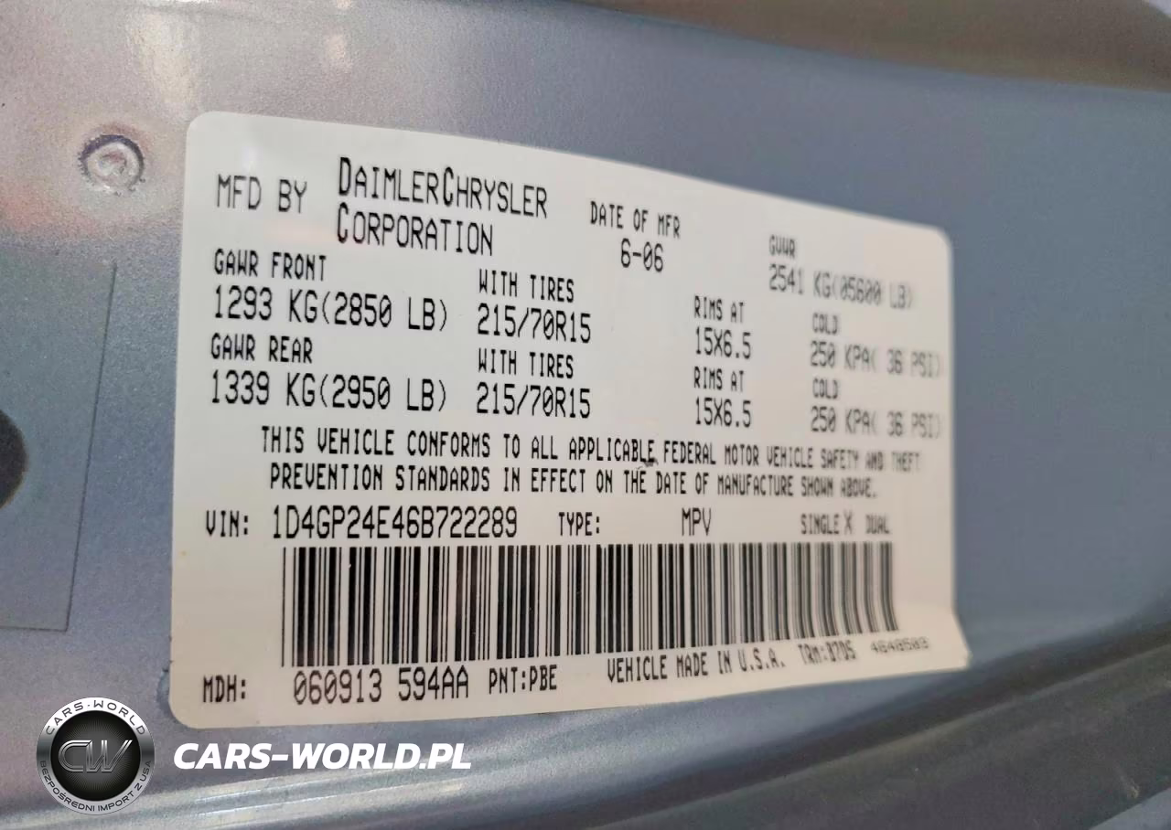 2006 Dodge Grand Caravan Se VIN:1D4GP24E46B722289 - 13
