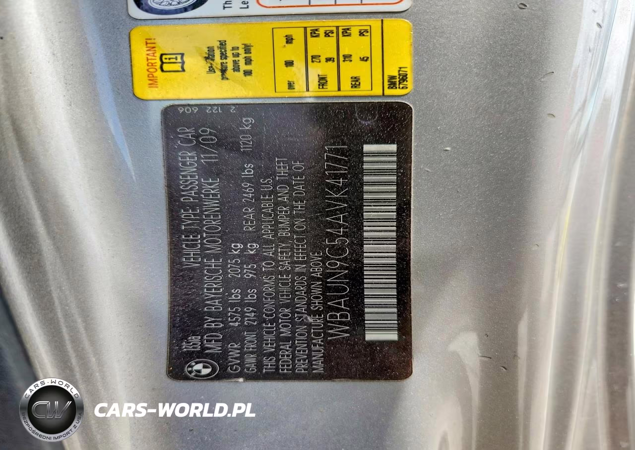 2010 BMW 135 I VIN:WBAUN9C54AVK41771 - 13