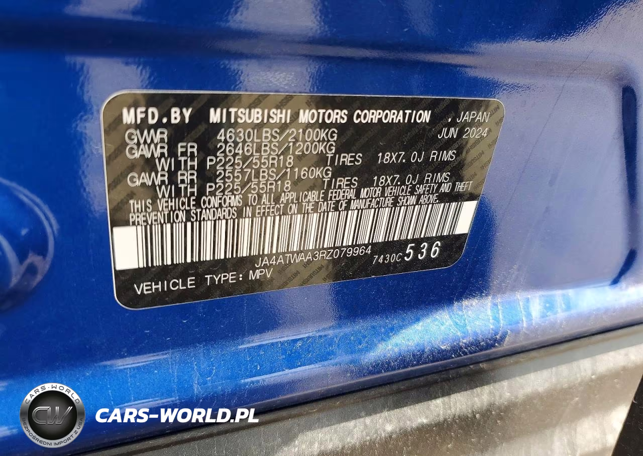 2024 Mitsubishi Eclipse Cross Se VIN:JA4ATWAA3RZ079964 - 13