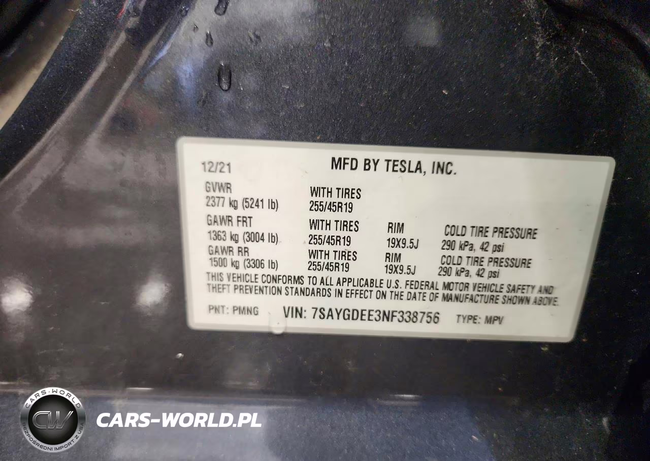 2022 Tesla Model Y VIN:7SAYGDEE3NF338756 - 12