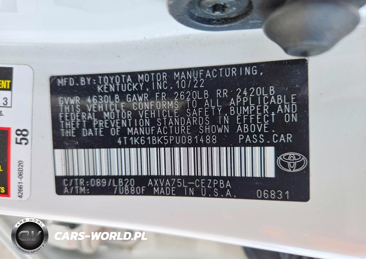 2023 Toyota Camry Xse VIN:4T1K61BK5PU081488 - 12