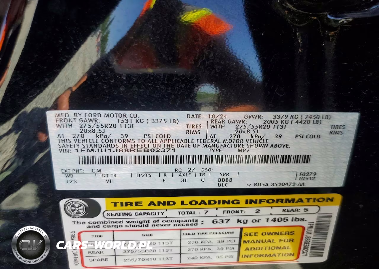 2024 Ford Expedition Xlt VIN:1FMJU1J88REB02371 - 13