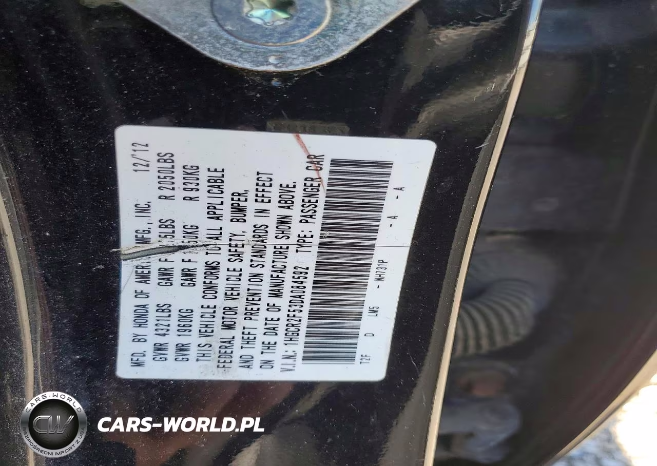 2013 Honda Accord Sport VIN:1HGCR2F53DA084592 - 12