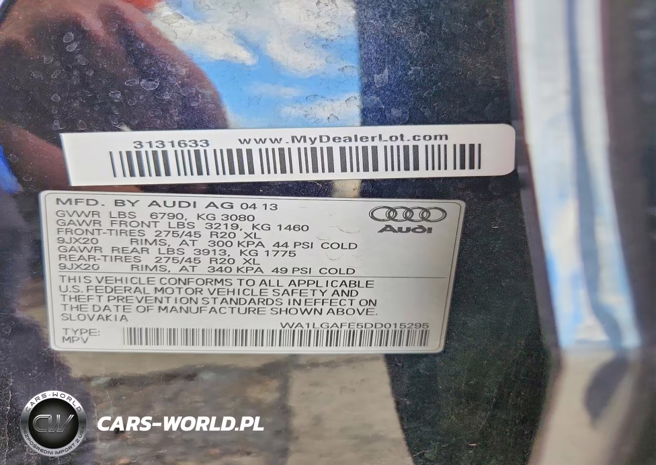 2013 Audi Q7 Premium Plus VIN:WA1LGAFE5DD015295 - 13