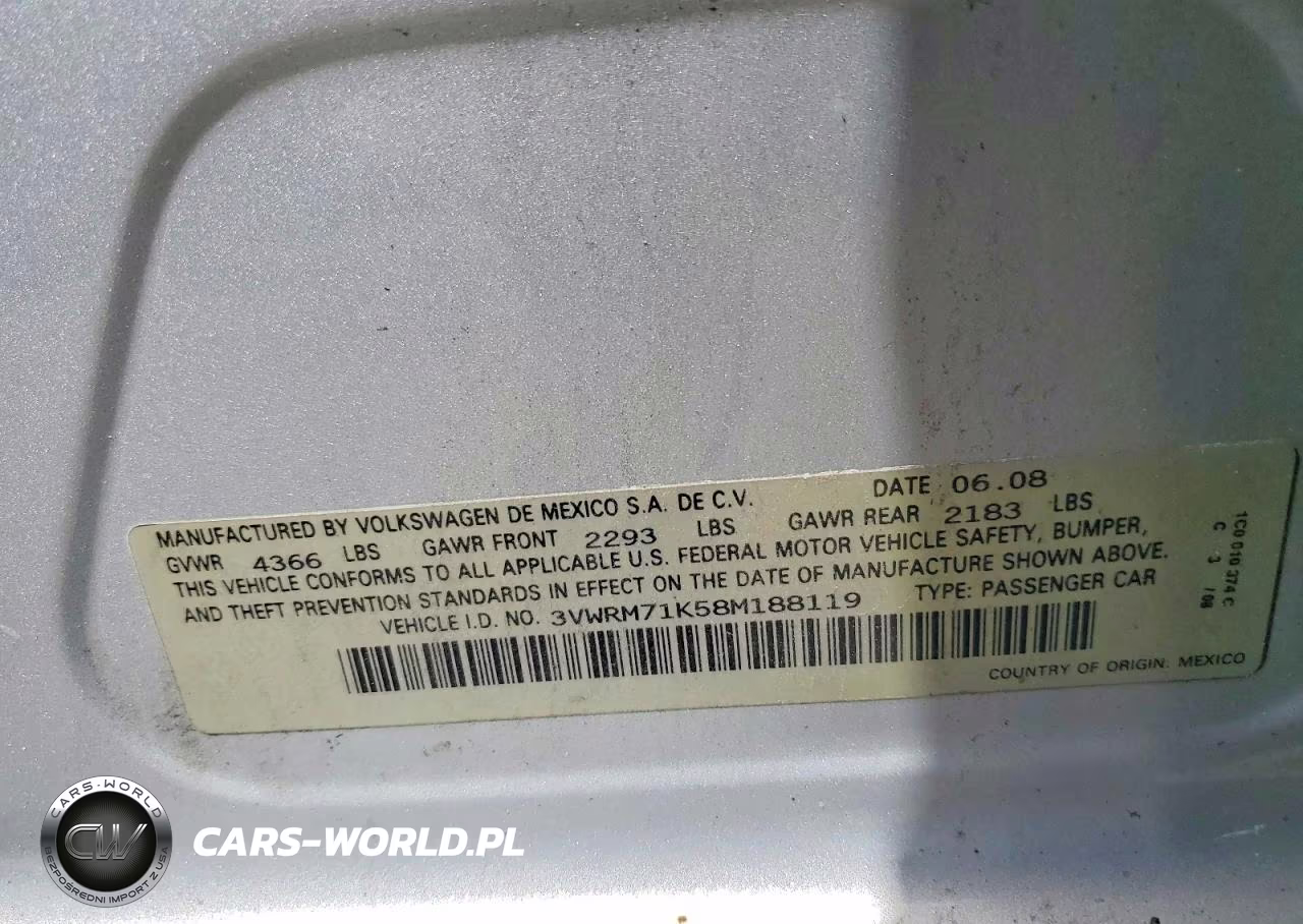 2008 Volkswagen Jetta Se VIN:3VWRM71K58M188119 - 13