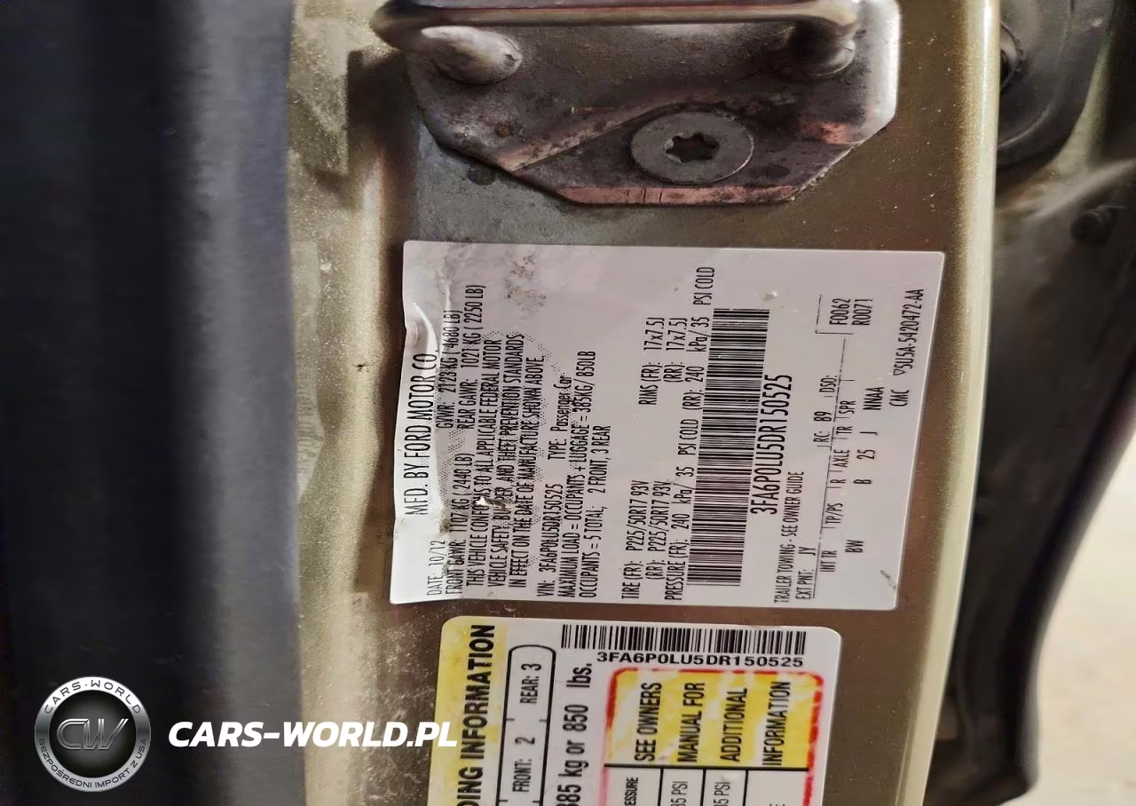 2013 Ford Fusion Se Hybrid VIN:3FA6P0LU5DR150525 - 12