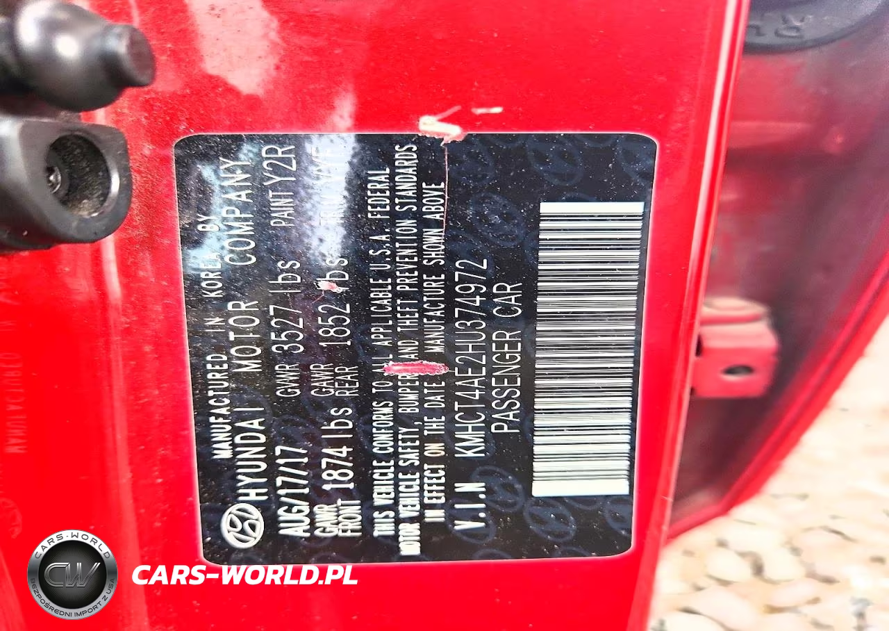 2017 Hyundai Accent Se VIN:KMHCT4AE2HU374972 - 12