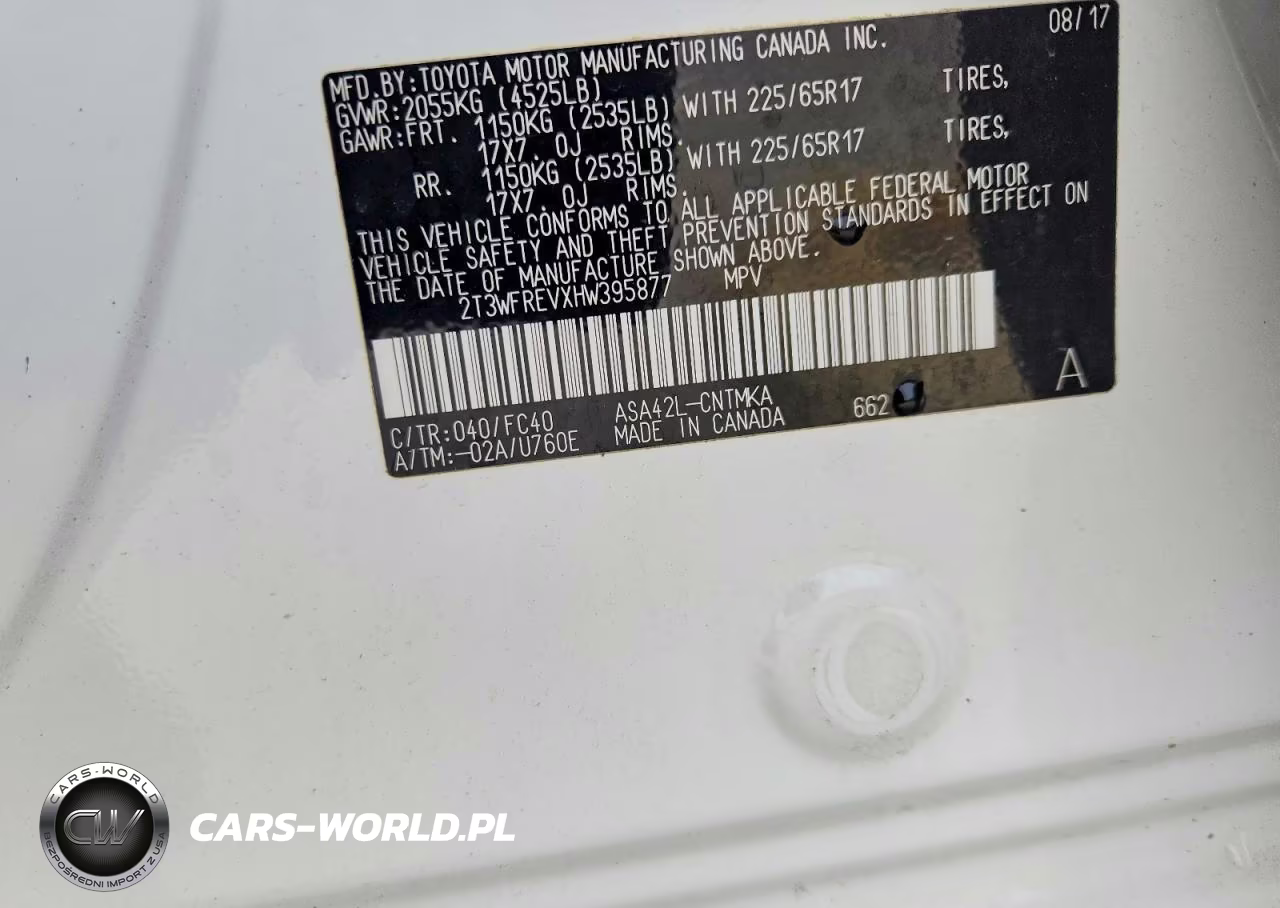 2017 Toyota Rav4 Xle VIN:2T3WFREVXHW395877 - 14