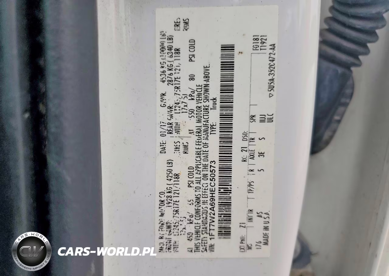 2017 Ford F250 Super Duty VIN:1FT7W2A69HEC50573 - 12