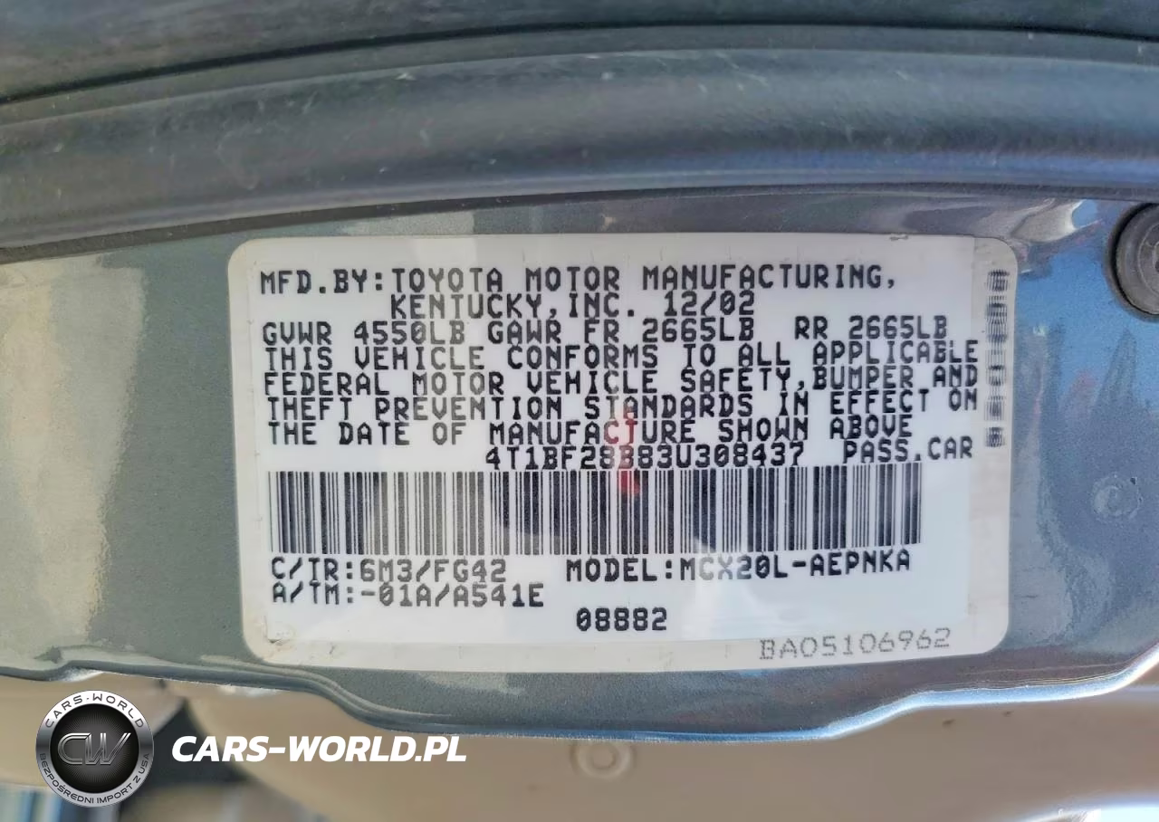 2003 Toyota Avalon Xl VIN:4T1BF28B83U308437 - 12