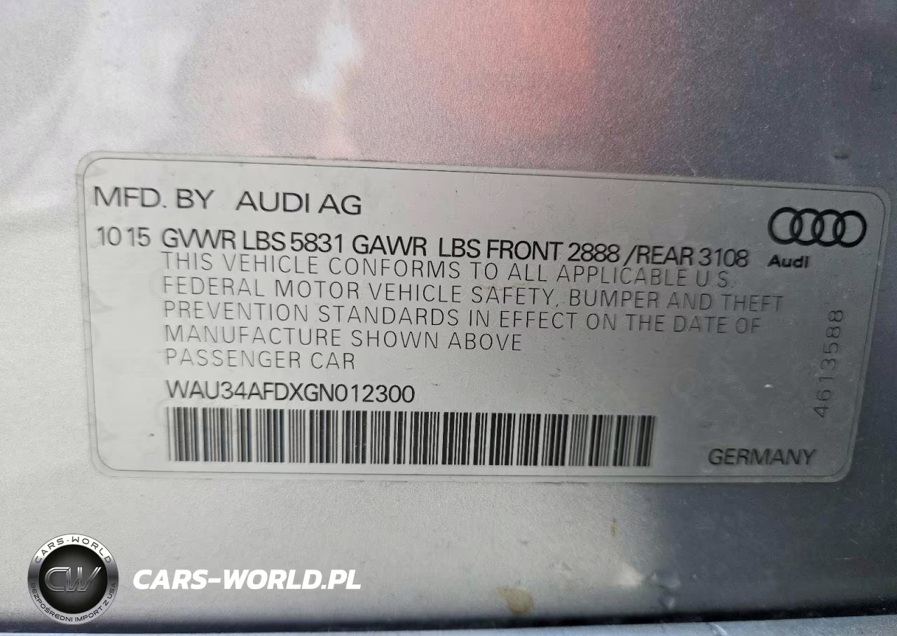 2016 Audi A8 L Quattro VIN:WAU34AFDXGN012300 - 13