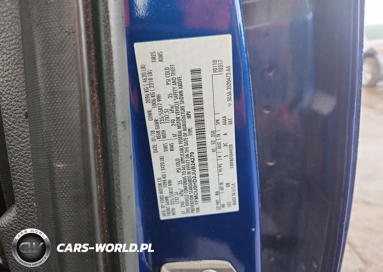 2018 Ford Escape Sel VIN:1FMCU0HD2JUB24270 - 13