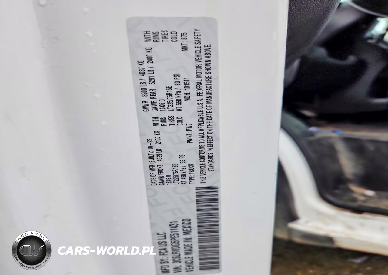 2023 Ram Promaster 2500 Delivery Van VIN:3C6LRVDG5PE511431 - 12