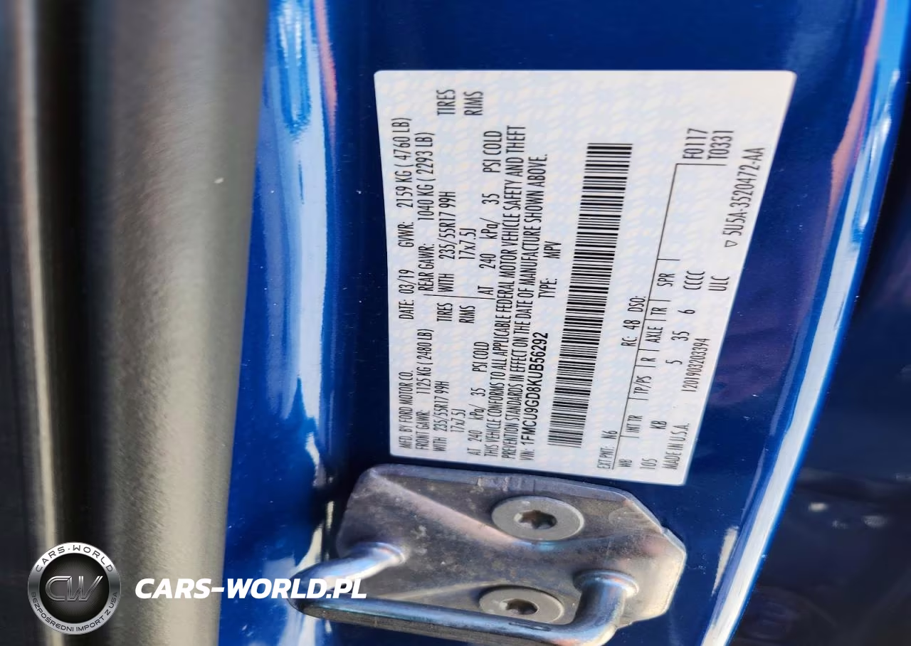 2019 Ford Escape Se VIN:1FMCU9GD8KUB56292 - 13