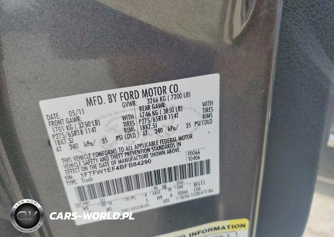 2011 Ford F150 Supercrew VIN:1FTFW1EF4BFB84290 - 12