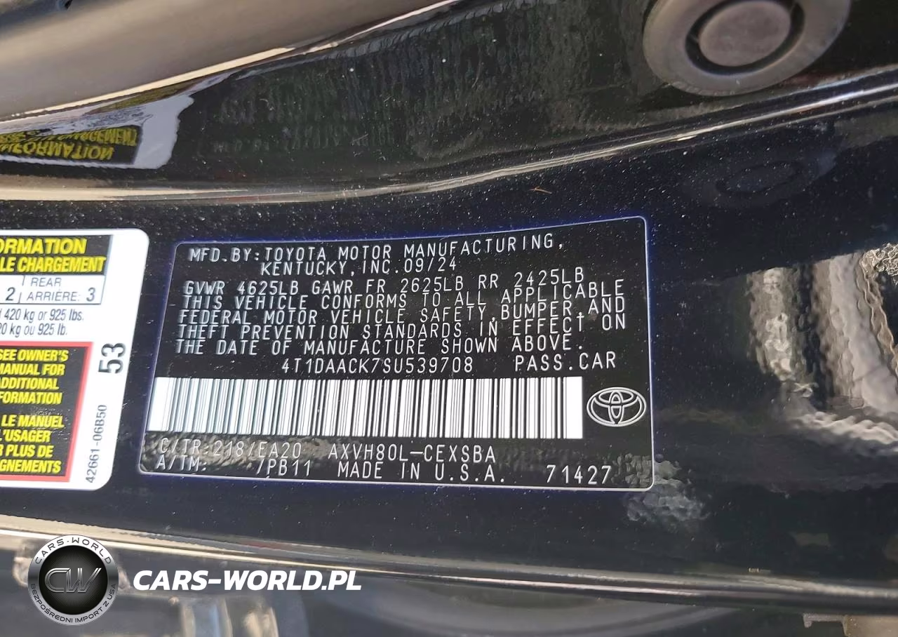 2025 Toyota Camry Se VIN:4T1DAACK7SU539708 - 12