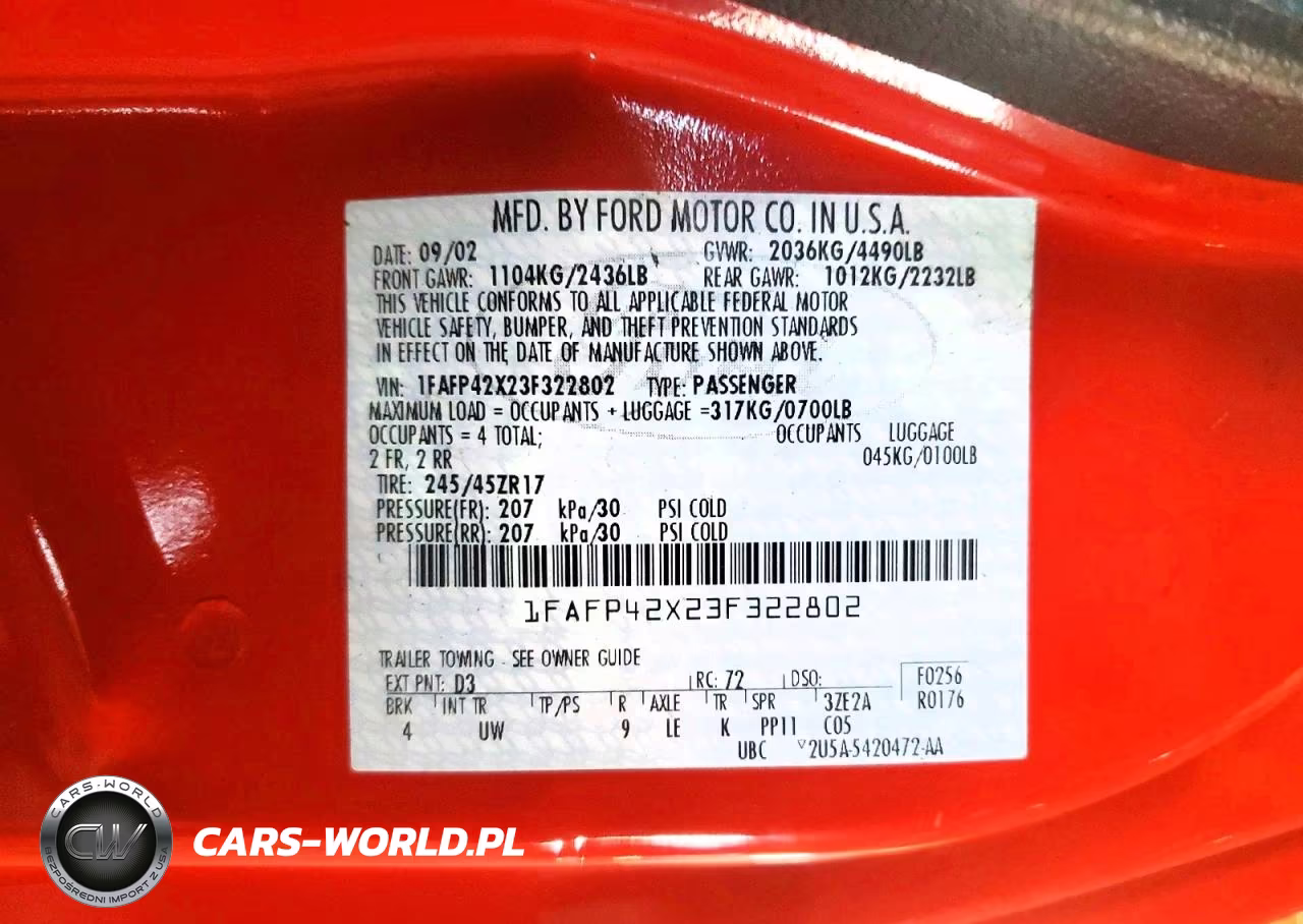 2003 Ford Mustang Gt VIN:1FAFP42X23F322802 - 12