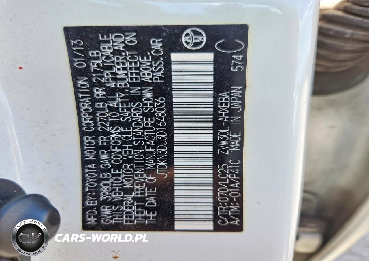 2013 Toyota Prius Persona Series Se VIN:JTDKN3DU3D1648036 - 13