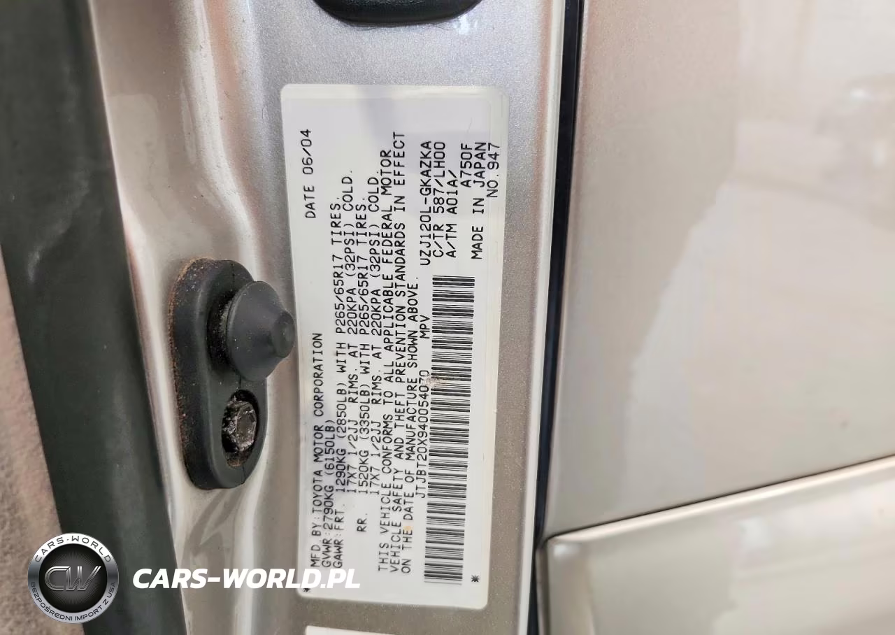 2004 Lexus Gx 470 VIN:JTJBT20X940054070 - 12
