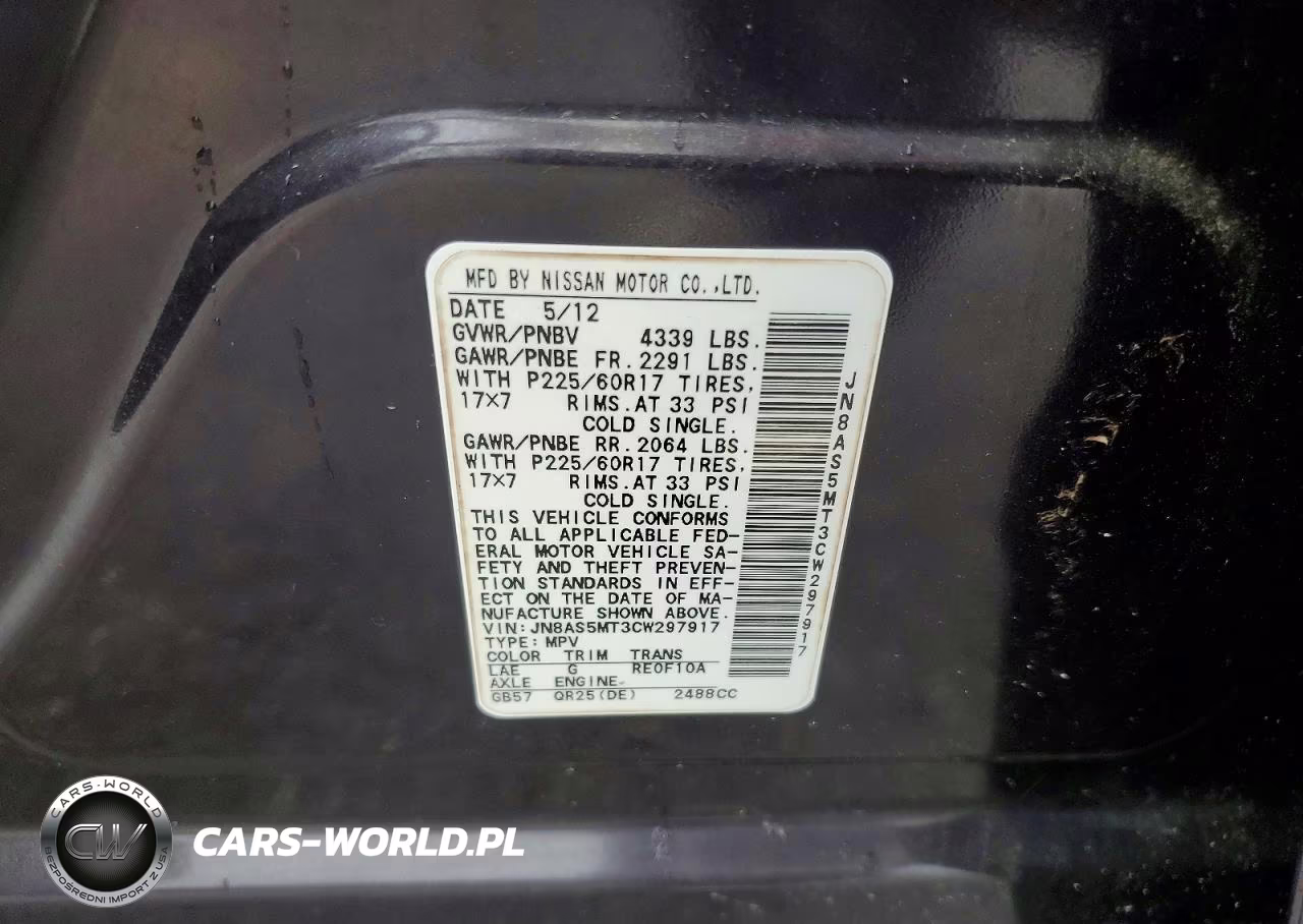 2012 Nissan Rogue S VIN:JN8AS5MT3CW297917 - 13