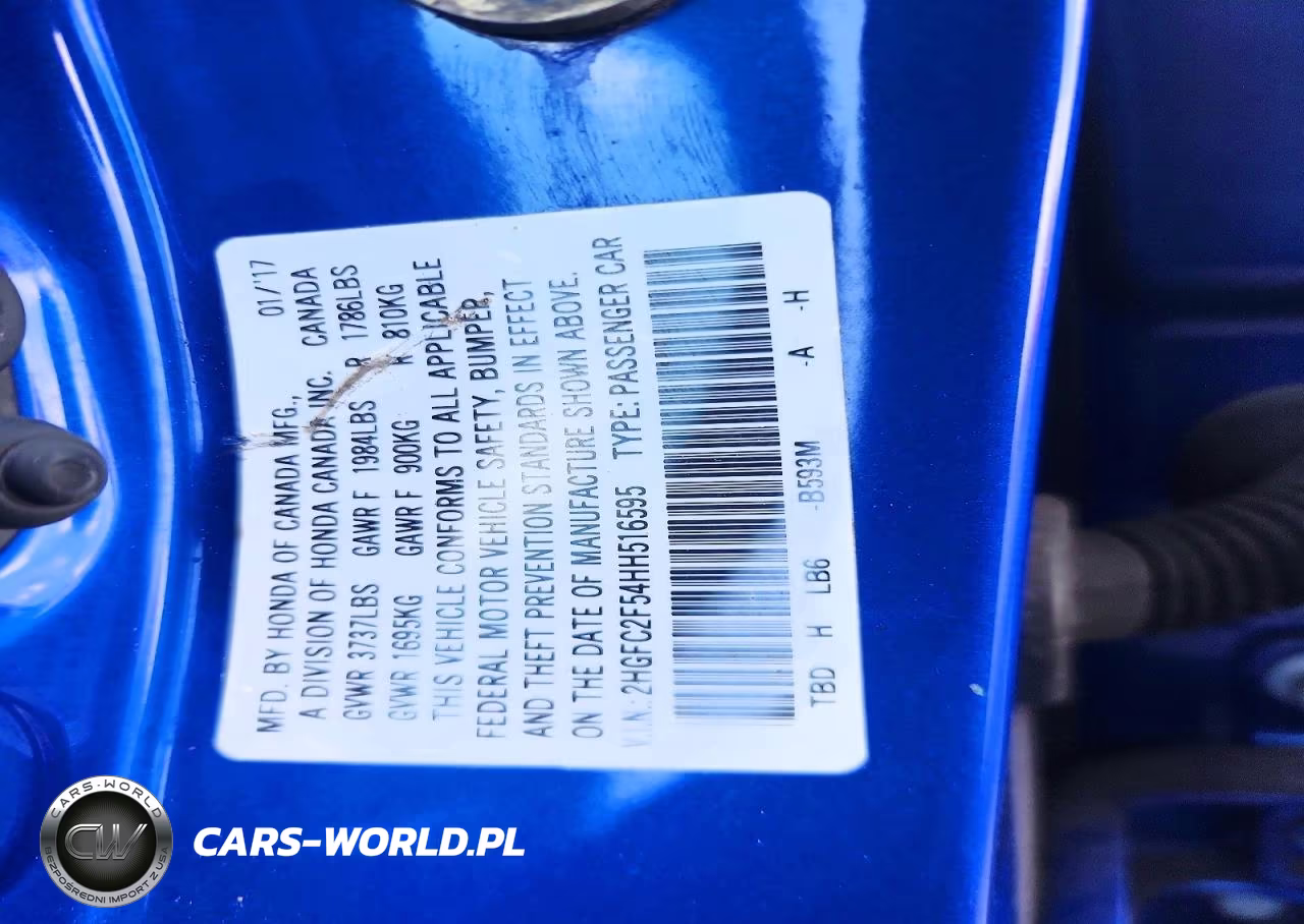 2017 Honda Civic Lx VIN:2HGFC2F54HH516595 - 12