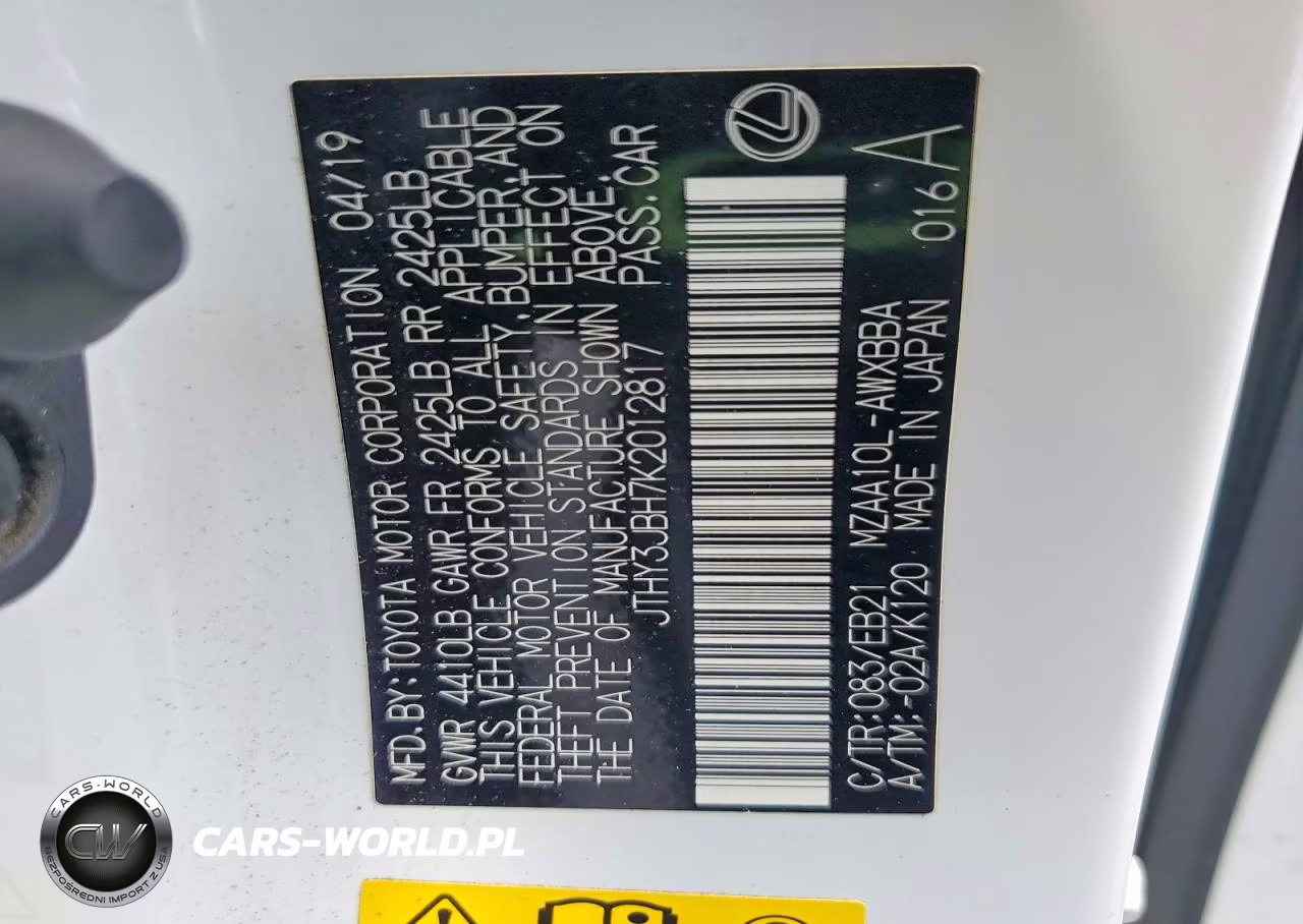 2019 Lexus Ux 200 VIN:JTHY3JBH7K2012817 - 13