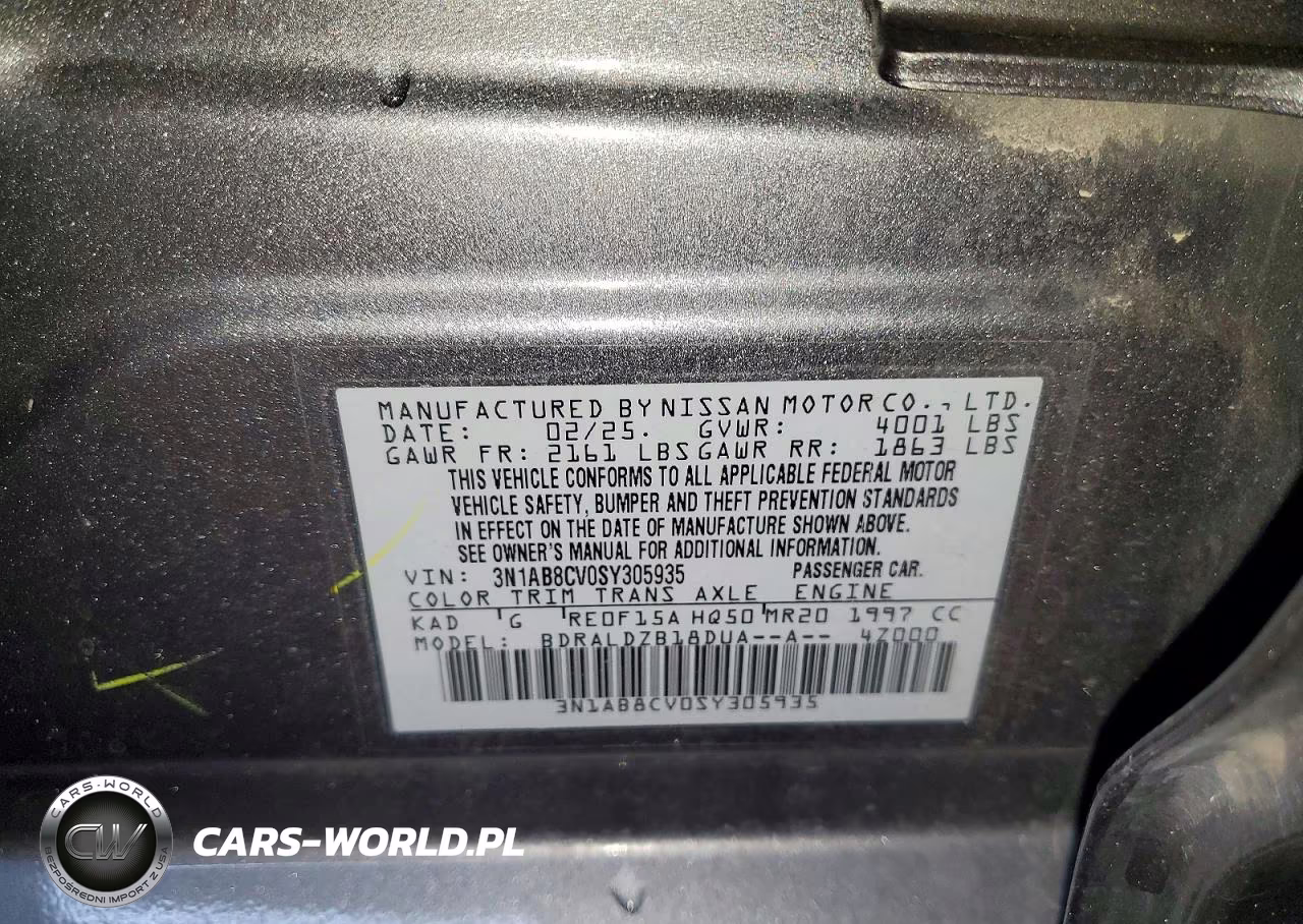 2025 Nissan Sentra Sv VIN:3N1AB8CV0SY305935 - 12