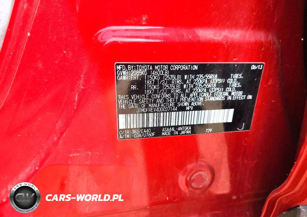 2013 Toyota Rav4 Limited VIN:JTMDFREV4DD027144 - 13