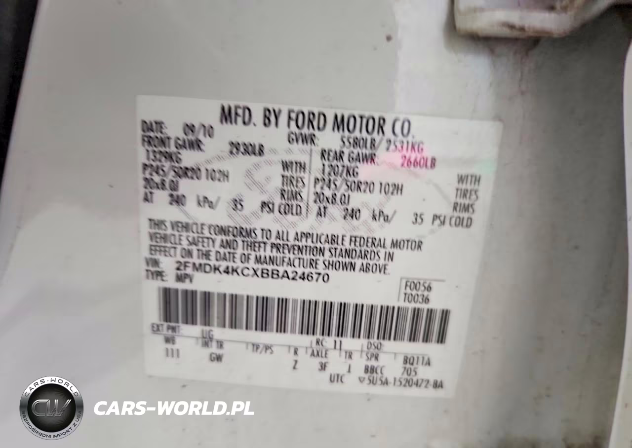 2011 Ford Edge Limited VIN:2FMDK4KCXBBA24670 - 13