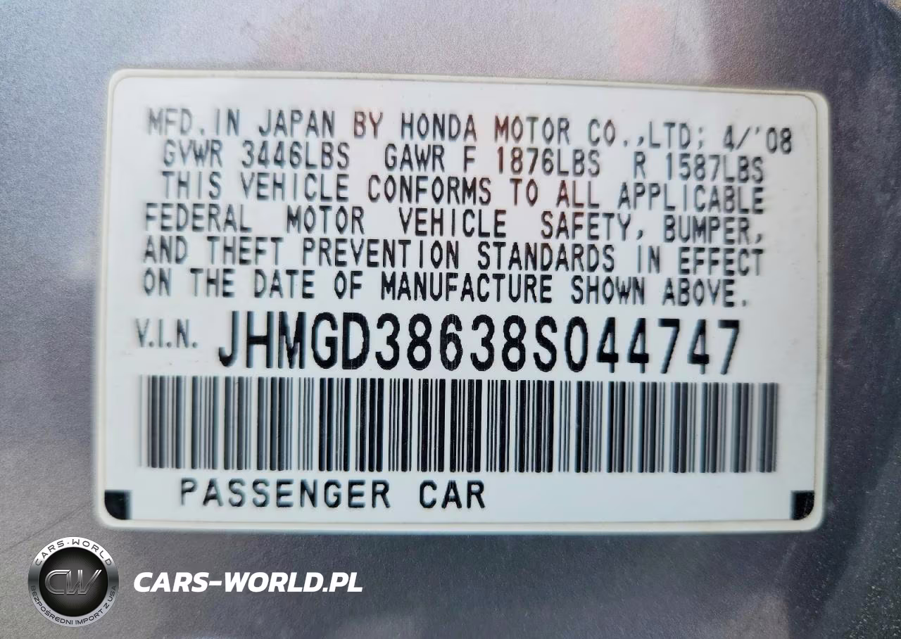 2008 Honda Fit Sport VIN:JHMGD38638S044747 - 12