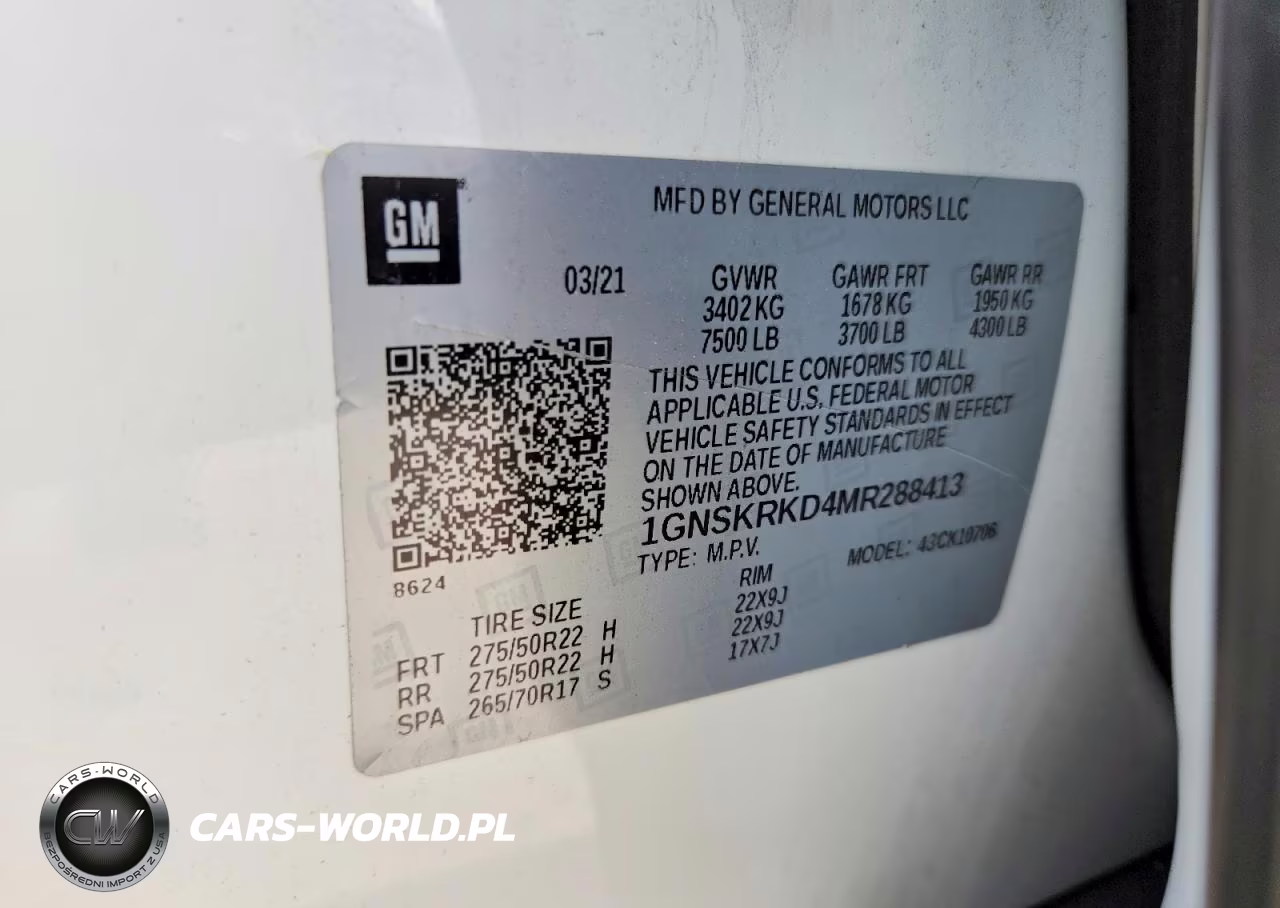 2021 Chevrolet Tahoe K1500 Rst VIN:1GNSKRKD4MR288413 - 13