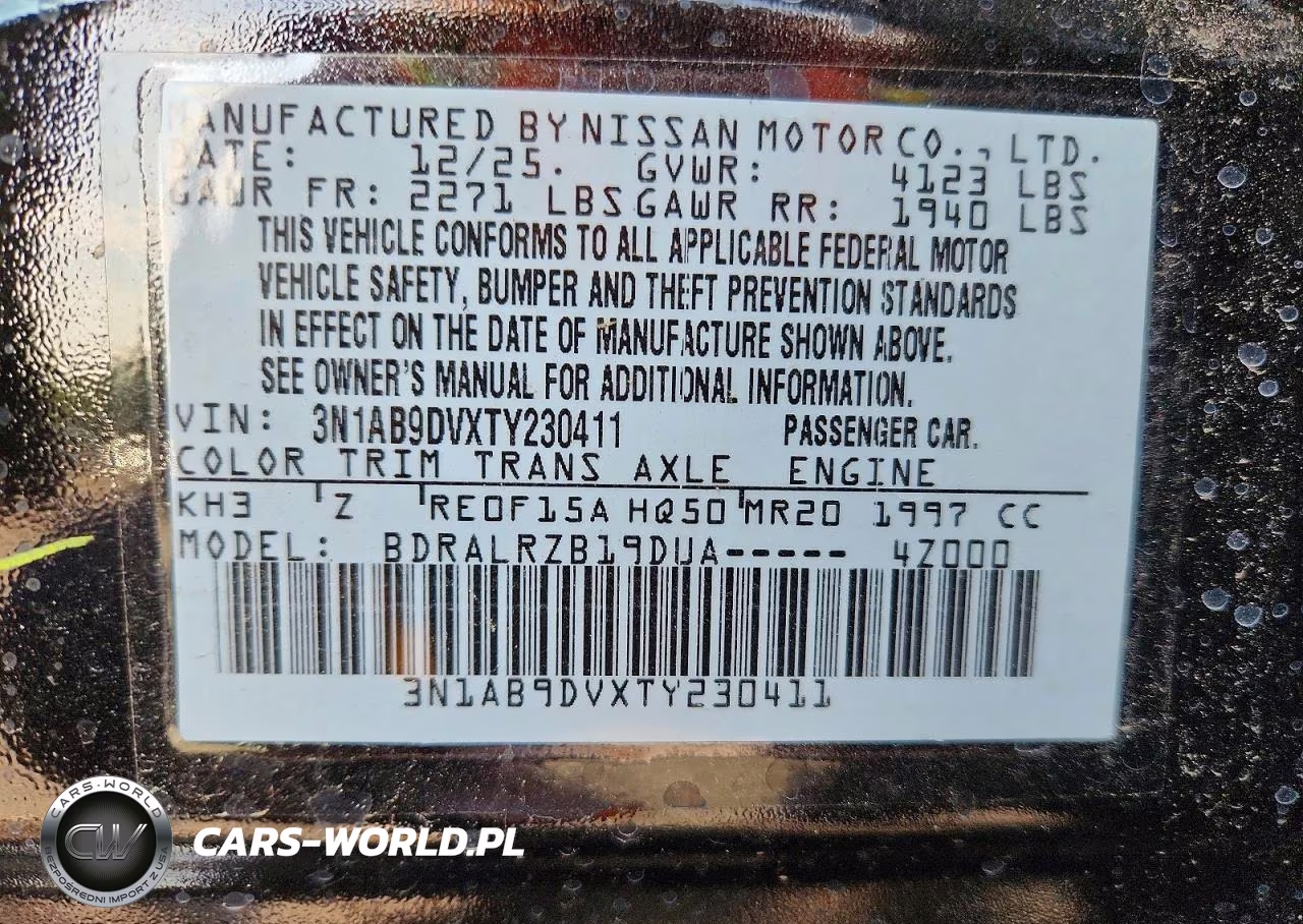 2026 Nissan Sentra Sr VIN:3N1AB9DVXTY230411 - 13