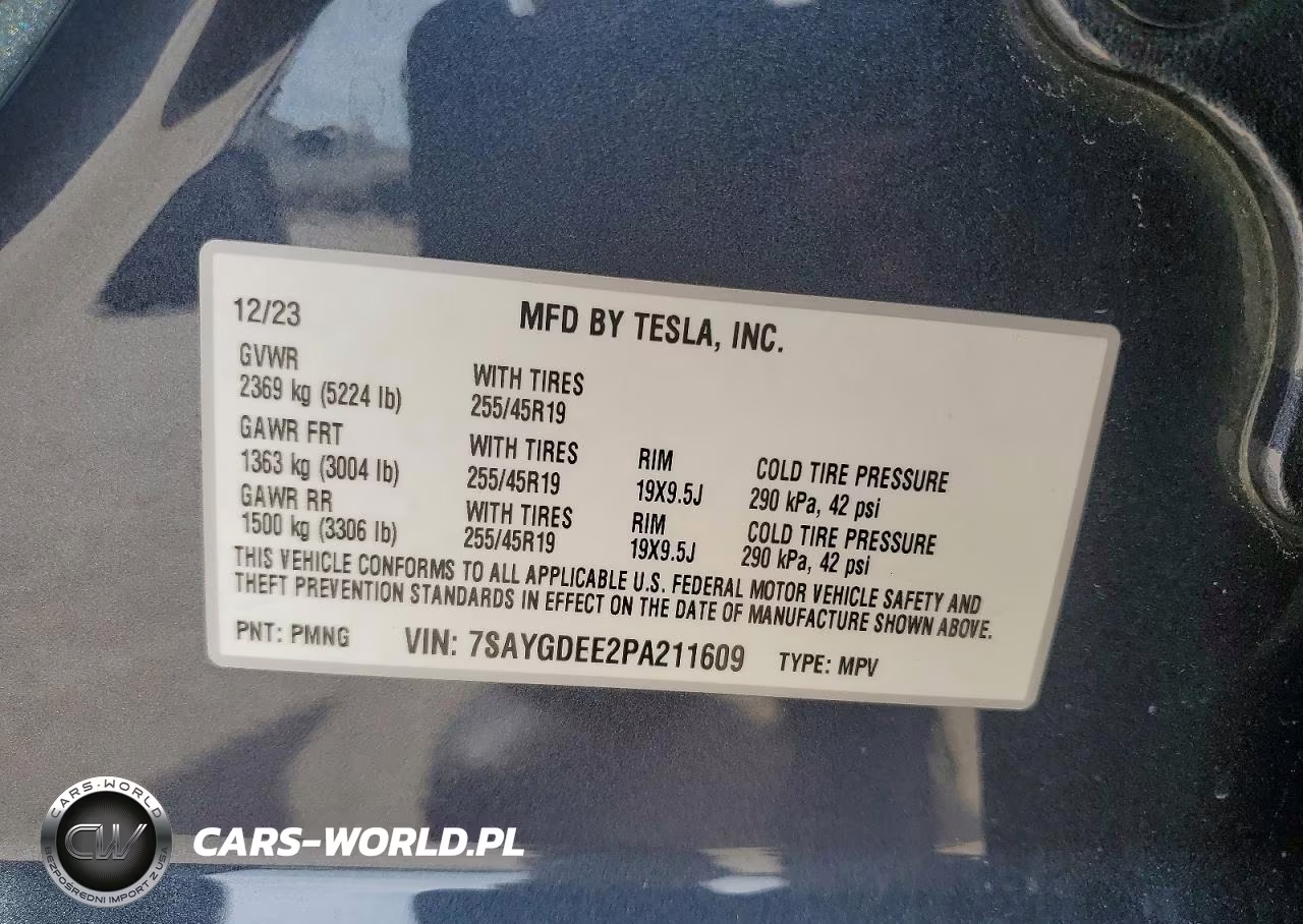 2023 Tesla Model Y VIN:7SAYGDEE2PA211609 - 12